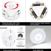 Rechargeable Operated LED Motion Sensor Wireless Wall Night Cold Light