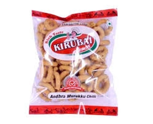 KIRUBAI SNACKS | ANDHARA MURUKKU CHILLI 150GMS