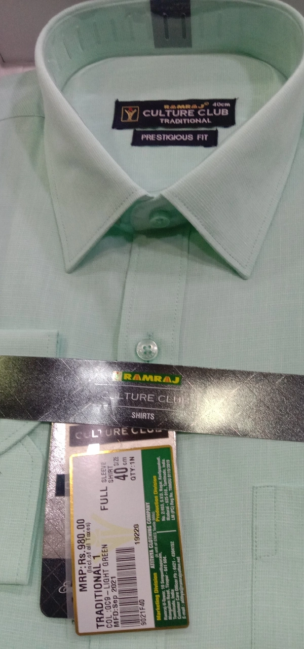 RAMRAJ   CULTVRE CLUB SHIRTS 40 SIZE FULL SLEEVE 