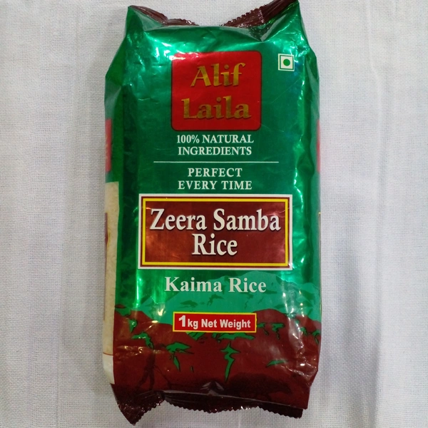 ALIF LAILA ZEERA SAMBA RICE 1KG WEIGHT