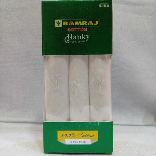 RAMRAJ COTTON HANKY 100% COTTON ( 3PCS )