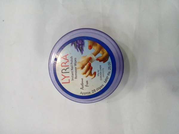 LYRRA NAIL POLISH REMOVER 28 WIPES  