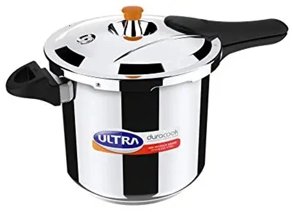 ULTRA DURACOOK STAINLESS STEEL PRESSURE COOKER 8LTR 