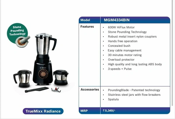 Bosch TrueMixx Radiance MGM4334BIN