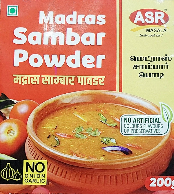ASR MADRAS SAMBAR POWDER 200GMS