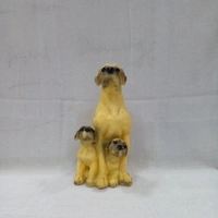 DOG AND PUPPIES STATUE