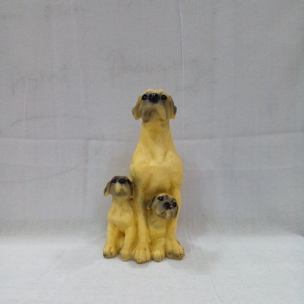 DOG AND PUPPIES STATUE