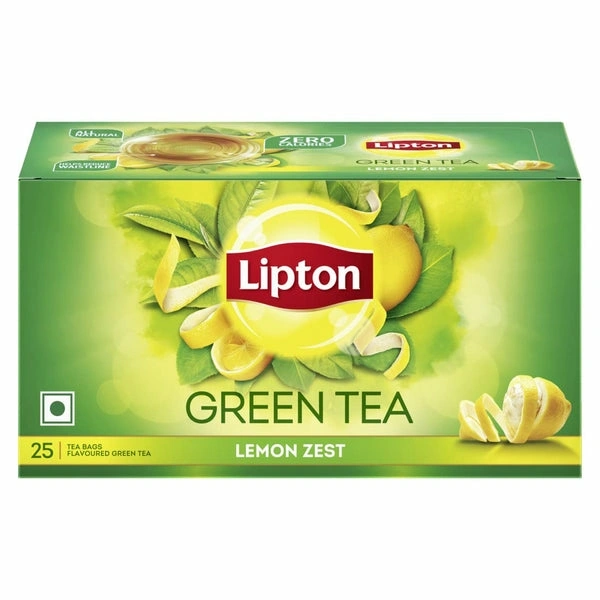 Lipton Green Tea Lemon Zest | 25nos × 1.3 g Each.