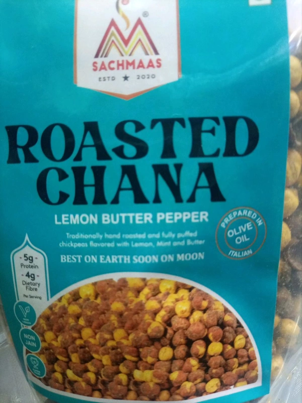 SACHMAAS ROASTED CHANA LEMON BUTTER PEPPER 180 GM