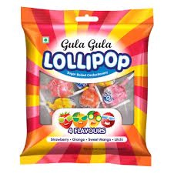 GULA GULA LOLLIPOP 4 FLAVOURS 120 GM