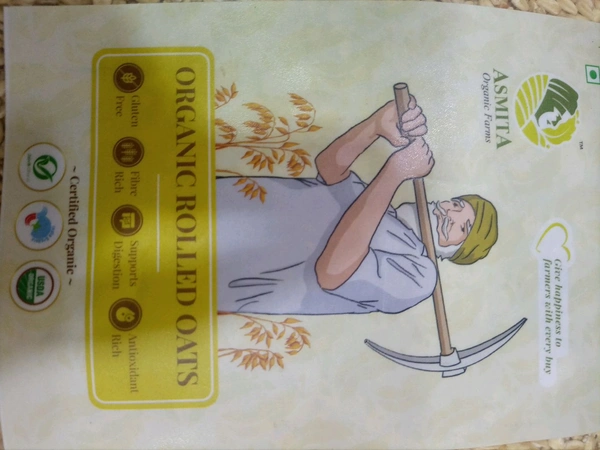 ASMITA ORGANIC ROLLED OATS 500 Gm