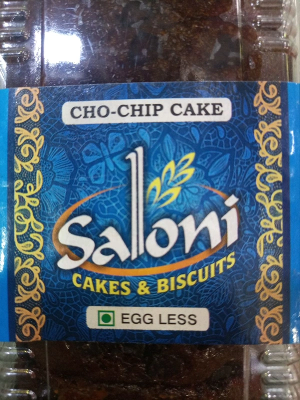 SALONI EGGLESS CHO CHIPS CAKE 225 GM |EGG LESS