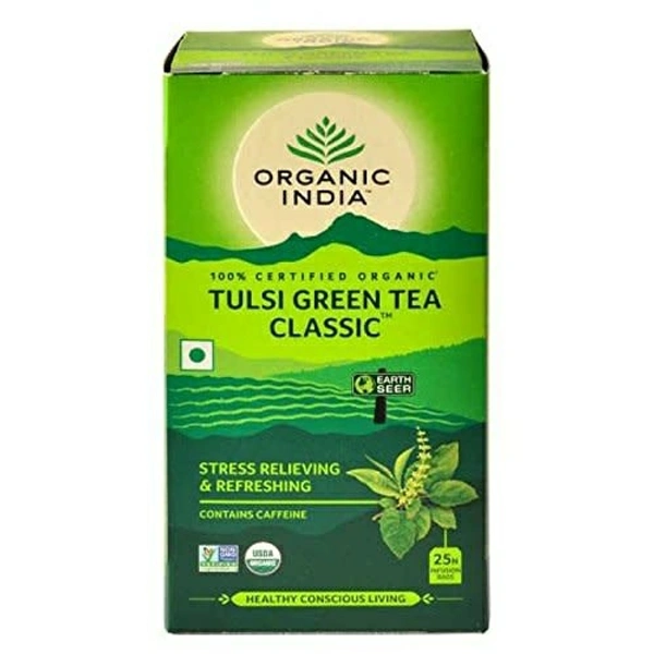 ORGANIC INDIA TULSI GREEN TEA CLASSIC 25BAGS