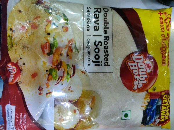 Double Horse Double Roasted Rava,Sooji 500 Grm
