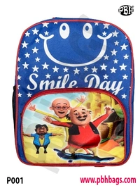 PBH Pbh P001 Smile day Small 14*12*5 Picture Backpack - 12*10*4 Inches, Blue