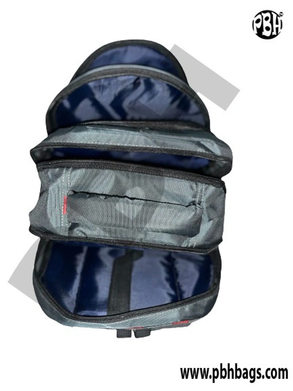 PBH P044 Laptop Backpack 18*14*7 Inches For Schools College Or Office Purpose 8 Liters - 18*14*7 Inches, Gray