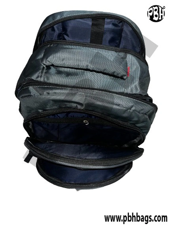 PBH P044 Laptop Backpack 18*14*7 Inches For Schools College Or Office Purpose 8 Liters - 18*14*7 Inches, Gray