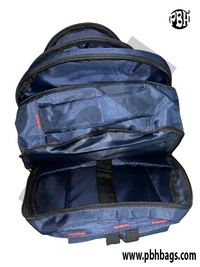PBH P044 Laptop Backpack 18*14*7 Inches For Schools College Or Office Purpose 8 Liters - 18*14*7 Inches, Blue