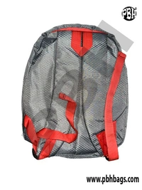 PBH P042 14*12*6 Inches For Schools Backpacks 5 Liters - 14*12*6 Inches, Gray Red