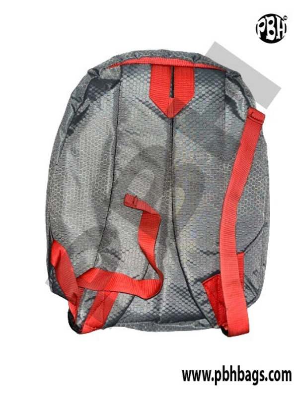 PBH P042 14*12*6 Inches For Schools Backpacks 5 Liters - 14*12*6 Inches, Gray Red