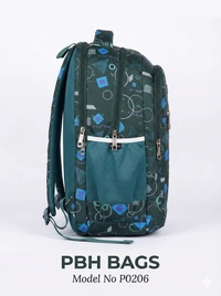 LIVO PBH P0206 18*14*8 The Geometric Trendsetter Backpack - Dark Fern, 18*14*8