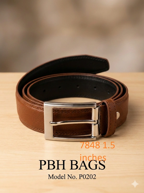 PBH PBH Bags | Professional Textured Leather Belt P0202 - Dark Ebony