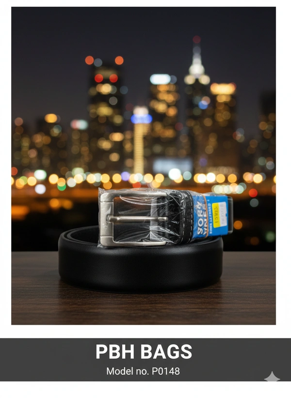 PBH BAGS P0148 Urban Textured Leather Belt with Contrast Stitching Belt - Diesel