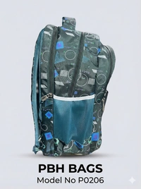 LIVO PBH P0206 18*14*8 The Geometric Trendsetter Backpack - Dark Fern, 18*14*8