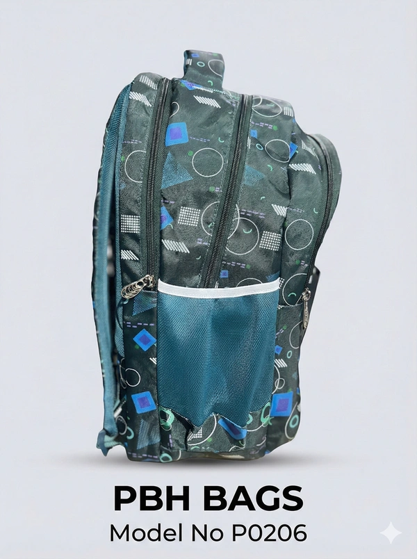 LIVO PBH P0206 18*14*8 The Geometric Trendsetter Backpack - Dark Fern, 18*14*8