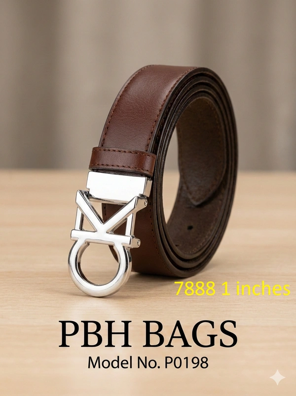 PBH PBH Bags | Designer Style Executive Leather Belt 1 Inches P0198 - Brown Pod