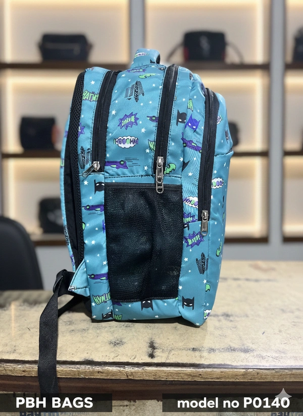 PBH BAGS P0140 Vibrant Multi-Compartment Kids' School Backpack with Ergonomic Padded Straps 18*14*6 - Malibu, 18*14*8