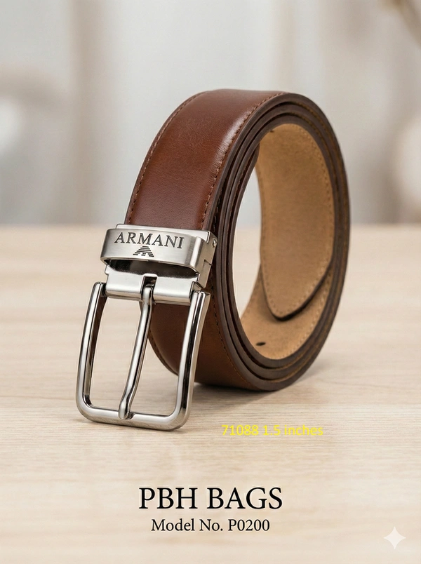 PBH PBH Bags | Armani Style Executive Men's Belt P0200 - Deep Bronze