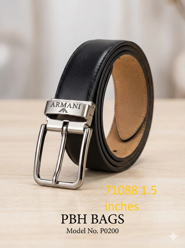 PBH PBH Bags | Armani Style Executive Men's Belt P0200 - Woodsmoke