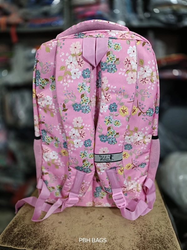 PBH P090 PRINT 20*15*8 ANTI THEFT POCKET LAPTOP POCKET RAIN COVER BACKPACK - 20*15*8, PINK