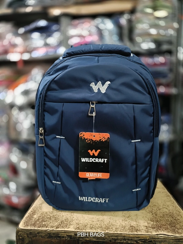WILDCRAFT PBH P0106 LOWER PADDED LAPTOP POCKET SOFT 18*14*7 BACKPACK - 18*14*7, NAVY BLUE