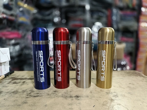 PBH STEEL 500ML WITH CAP WATER BOTTLE  - 10- 5 INCHES, MIX