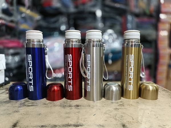 PBH STEEL 500ML WITH CAP WATER BOTTLE  - 10- 5 INCHES, MIX