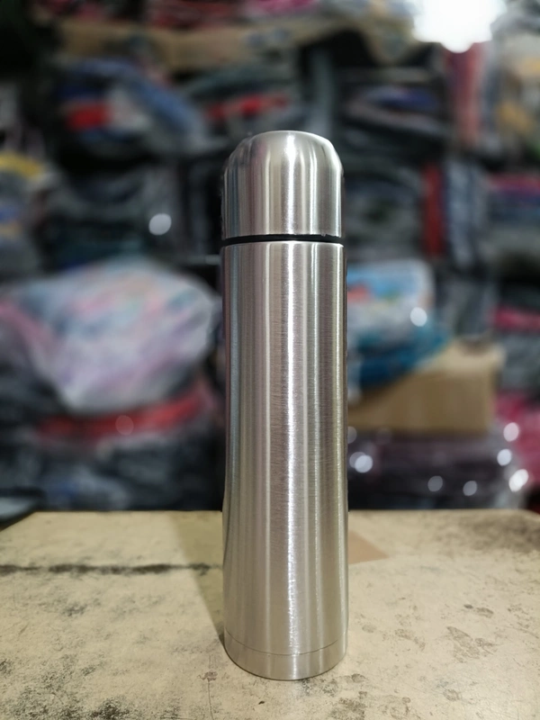 PBH STEEL HOT AND COLD 24 HOURS WITH CAP AND COVER WATER BOTTLE  - 12-5 INCHES, STEEL GRAY