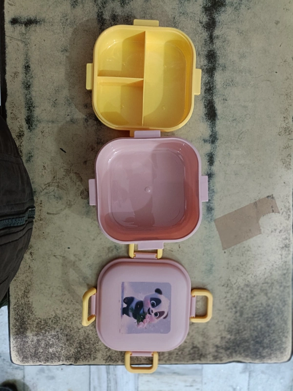 PBH 8-8-5 inches 1 LITERS  TIFFIN BOX - 8-8-5 INCHES, Sea Pink