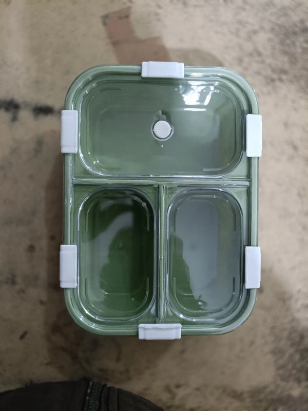PBH RT001 10-8-4 inches 1 LITERS  TIFFIN BOX - 10-8-4 INCHES, Pine Green