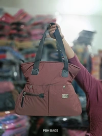 PBH P0123 14*1*6 LADIES SHOPPING BAGS  - 14*12*6, Cardinal Pink