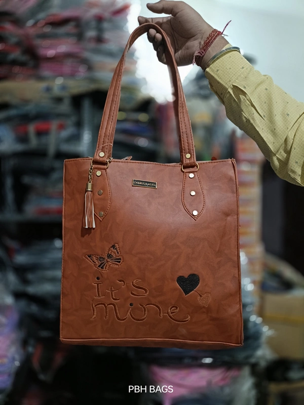 PBH P0125 12*12*6 LADIES SHOPPING BAGS - 12*12*6, Medium Carmine