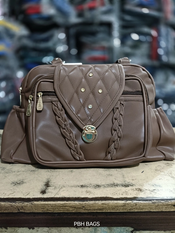 PBH P0129 12*12*6 LADIES PURSE - 12*12*6, Crater Brown