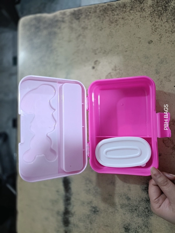 PBH RT002 10-8-4 inches 1 LITERS TIFFIN BOX - 10-8-4 INCHES, Blush Pink