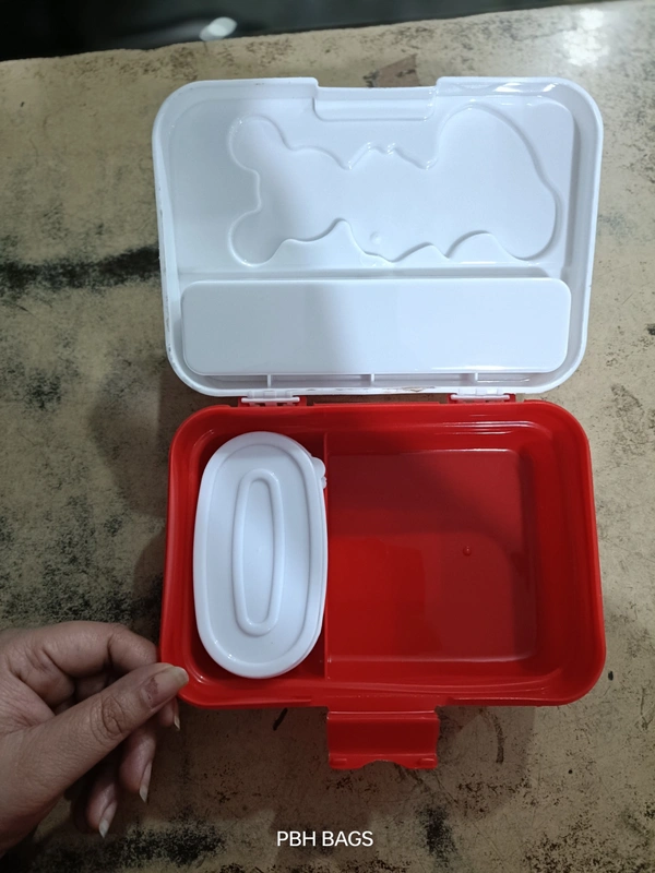 PBH RT002 10-8-4 inches 1 LITERS TIFFIN BOX - 10-8-4 INCHES, RED