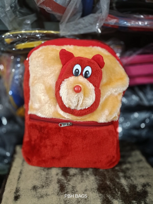 PBH P158 14*12*4 TEDDY BACKPACKS - 12*10*6, Alizarin Crimson
