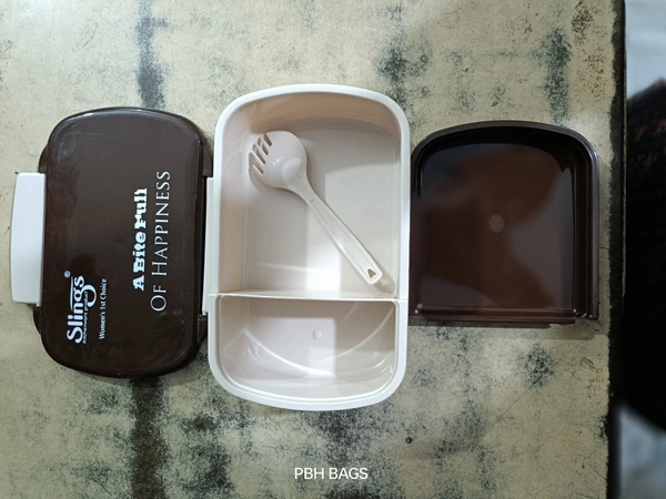 PBH 10-8-4 inches 1 LITERS TIFFIN BOX - 10*8*4, Crater Brown
