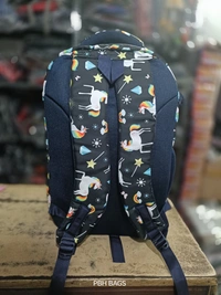 PBH P0163 18*14*6 Print Raincover Backpack - 18*14*6, Black
