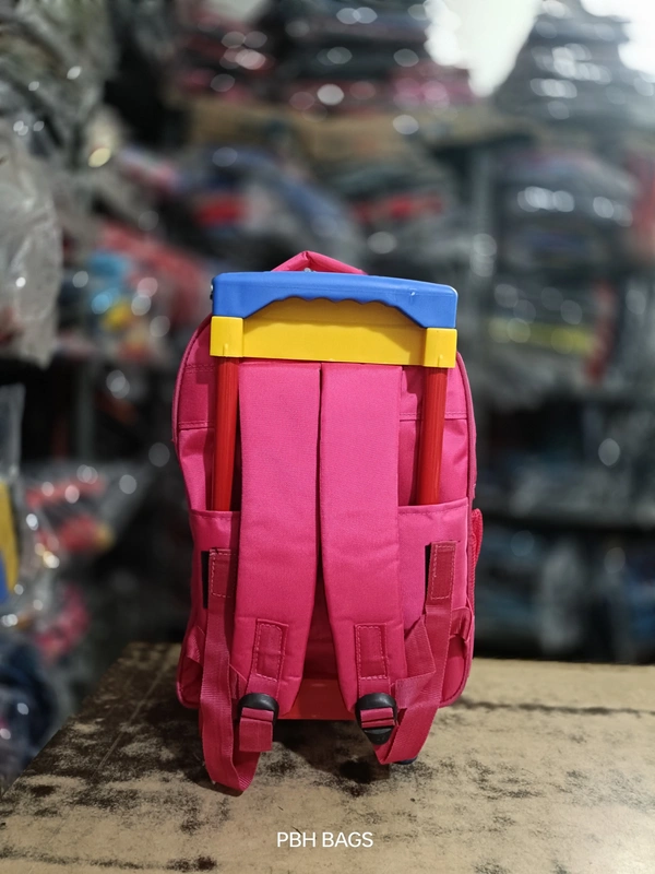 PBH P0168 WITH STAND PICTURE BACKPACK - 18*14*6, Fuchsia Pink