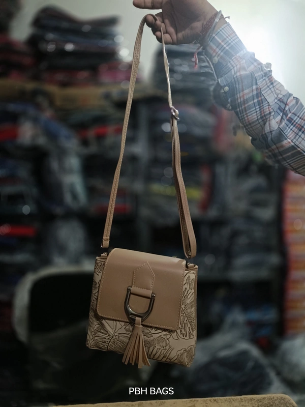 PBH P0175 8*8*4 LADIES SLING BAGS - 8*8*4, Indian Khaki